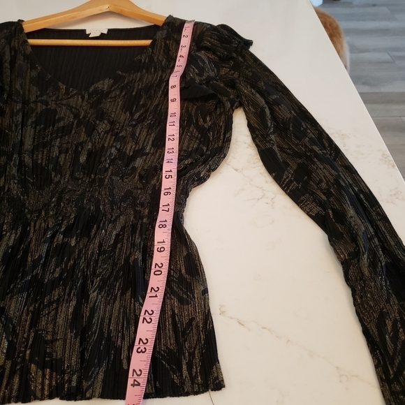 NORDSTROM Hinge Black Gold Metallic Whimsigoth Witchy Boho Bling Medium EUC - Picture 8 of 12